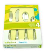 Teddy Bear 4-teiliges Kinderbesteck mit Tiermotiv