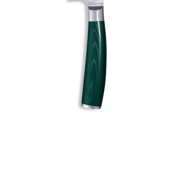 Richardson Sheffield MIDORI Santokumesser 5 dunkelgrün Santoku Messer Damast graviert Griff