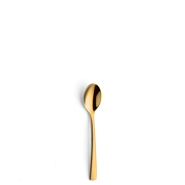 Swing PVD Gold poliert Besteckset 4-teilig Erwachsen Paul Wirths goldenes Besteck mit Gravur Kaffeelöffel