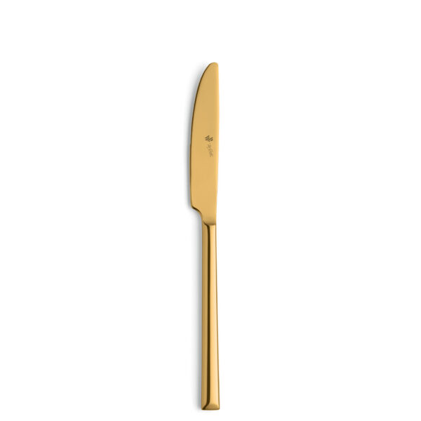 Vivendi PVD Gold poliert Besteckset 4-teilig erwachsen Paul Wirths Besteck Gold mit Gravur Messer
