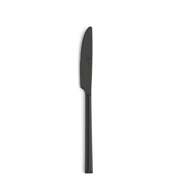 Vivendi PVD Schwarz poliert Besteckset 4-teilig erwachsen Paul Wirths Besteck Set schwarz mit Gravur Messer