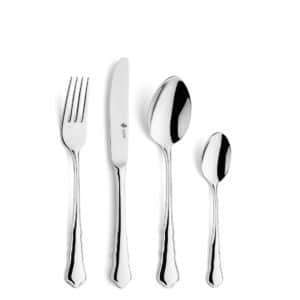 Chippendale Silber Besteckset 4-teilig erwachsen Paul Wirths Silberbesteck mit Gravur