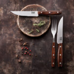 PORTERHOUSE Steakmesser Vollheft holz Steakmesser mit Gravur (2)