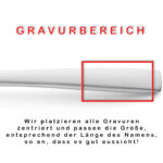 Swing Kinderbesteck 4-teilig satiniert Kinderbesteck mit besonderer Gravur Vorlage-Gravurbereich