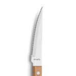 Graviertes Steakmesser Set 6-teilig Holz PIZZA Amefa Klinge