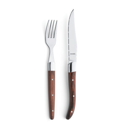 Steakbesteck Set 4-teilig Holz Amefa Premiere ROYAL STEAK