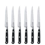 Steakmesser Set graviert 6-teilig schwarz SABATIER TROMPETTE Richardson Sheffield