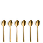 VISTA Kaffeelöffel Set 6-teilig PVD gold mit Gravur