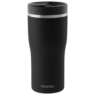 Profino Thermobecher mit Gravur schwarz