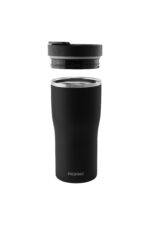 Profino Thermobecher mit Gravur schwarz Deckel