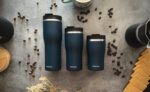 Profino Thermobecher mit Gravur blau verschiedene Größen blau