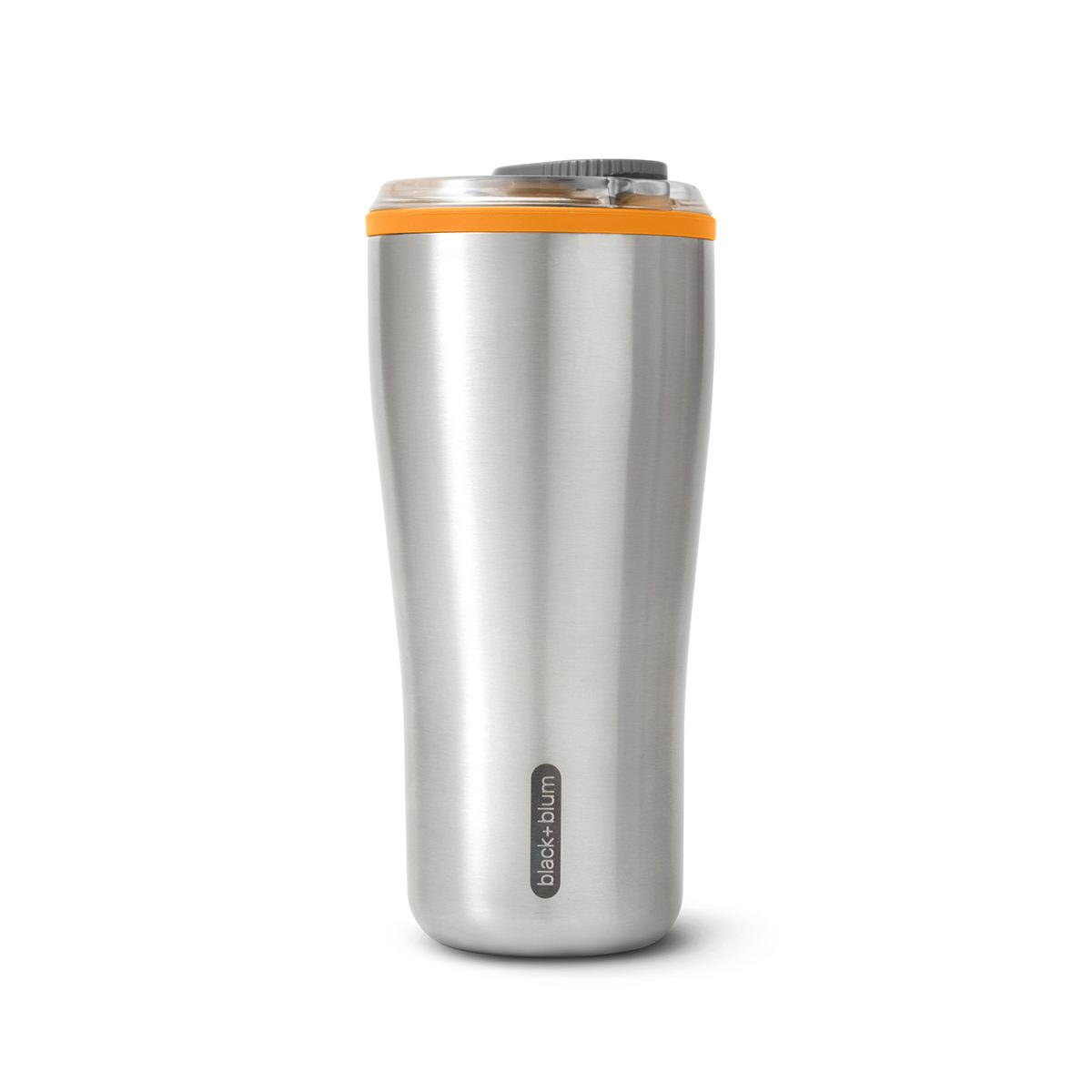 personalisierter Thermobecher von black + blum orange Komplettansicht