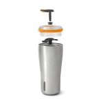 personalisierter Thermobecher von black + blum orange Einzelteile